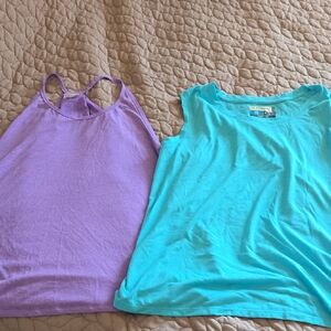 Purple and Blue Workout Tank Tops